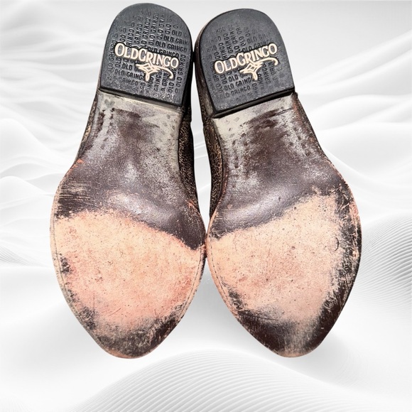 Old Gringo Little G Black Boots Embroidered Hearts Size 6.5 - Picture 7 of 11